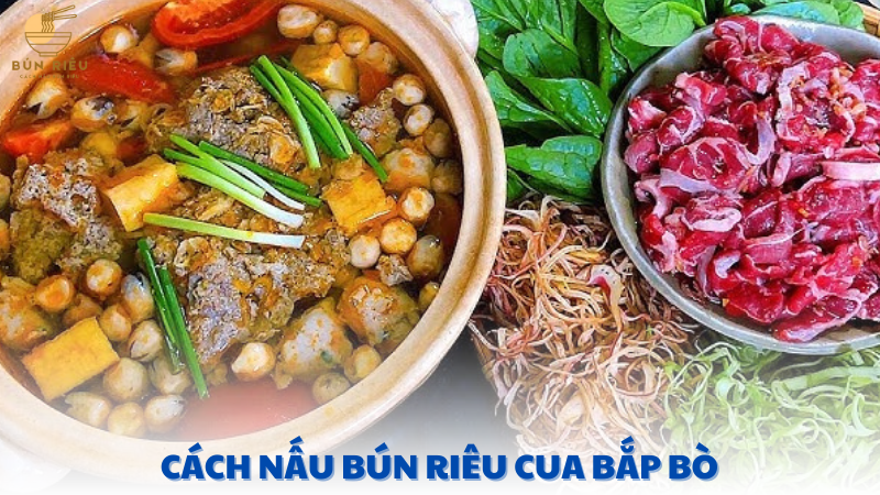 cách nấu bún riêu cua bắp bò